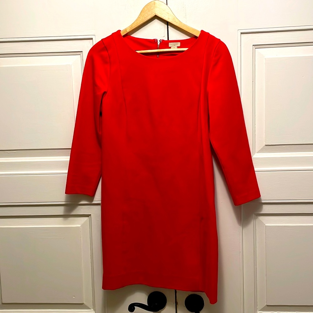 Coral j crew dress long sleeve dress classic style